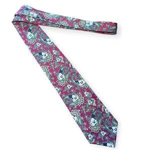 Balancine The Tie Works Disney Mickey Mouse Paisley Silk Tie Red
